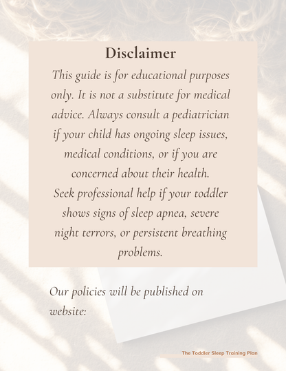 The Toddler Sleep Training Plan PDF