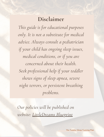 The Toddler Sleep Training Plan PDF